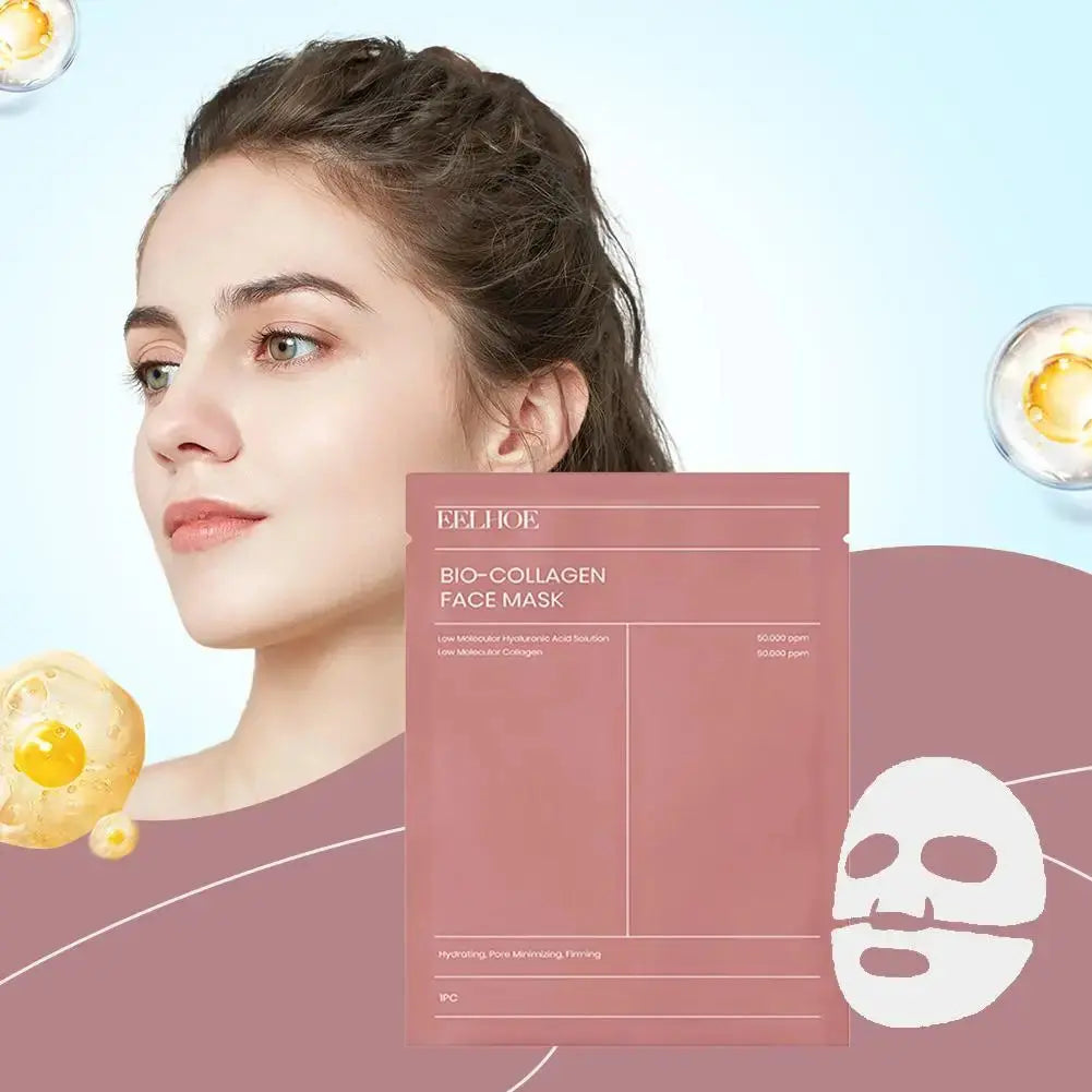 Bio-Collagen Face Mask Collagen Protein Hydrogel Soft Gel Mask Deep Moisturizing For Women Skin Care Products Glowin'Up