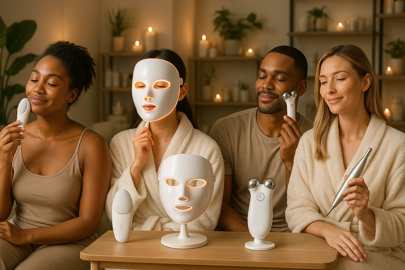 non je souhaite avec des personnes et produit electronique de beauté
