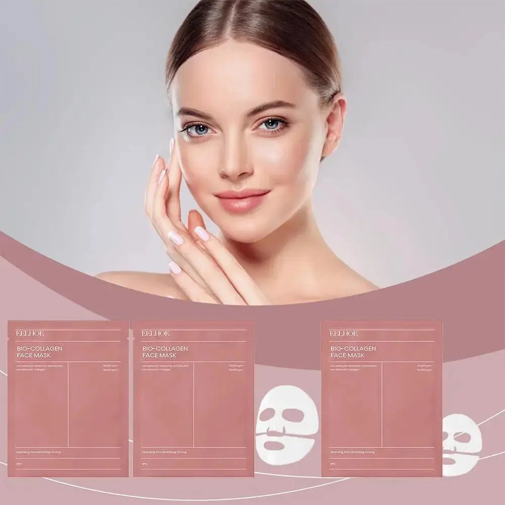 Bio-Collagen Face Mask Collagen Protein Hydrogel Soft Gel Mask Deep Moisturizing For Women Skin Care Products Glowin'Up