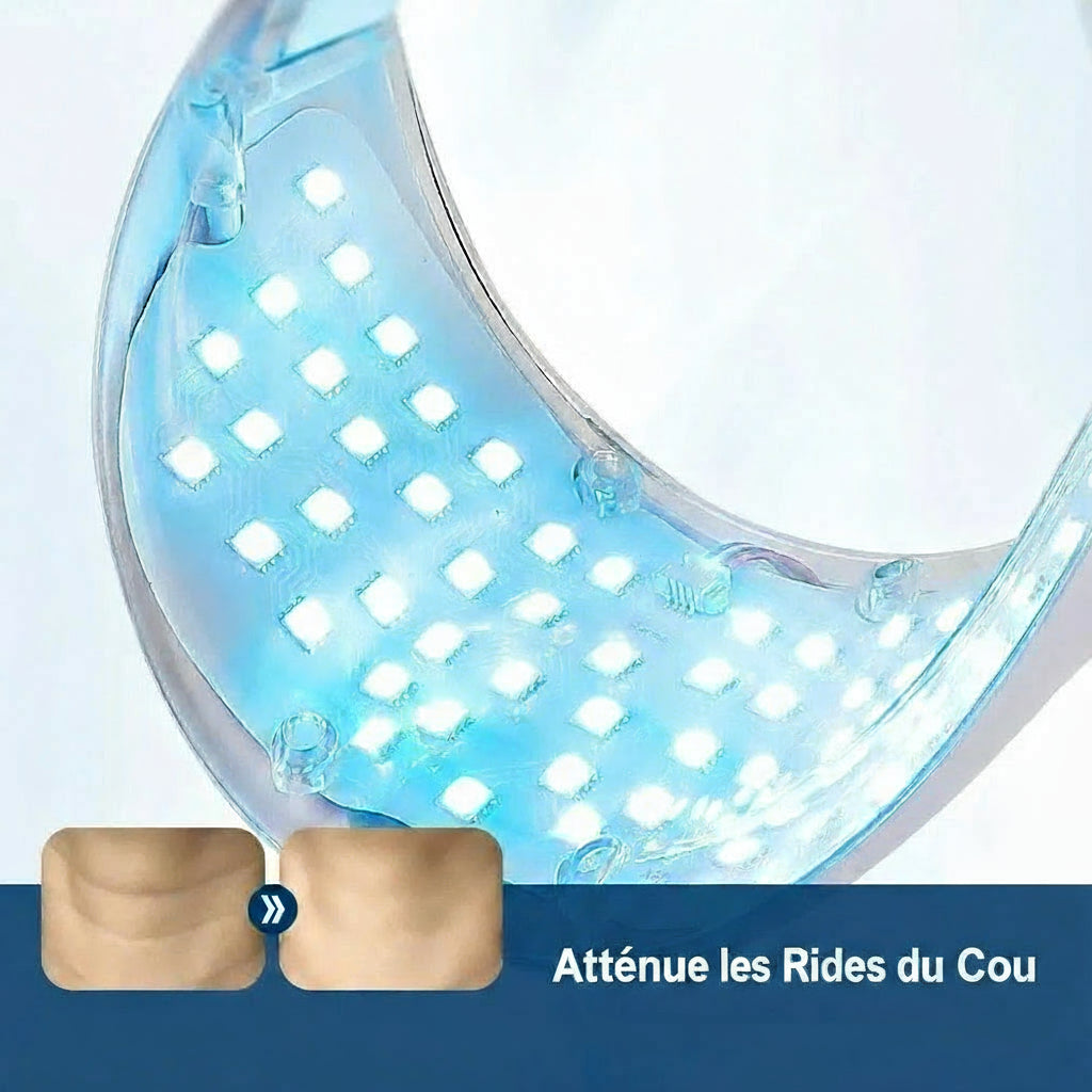 Neck LED Mask 7 Colors Photon Anti-Wrinkle Skin Brightening Neck Beauty Mask Skin Tightening Neck Wrinkle Remover Skin Care Glowin'Up